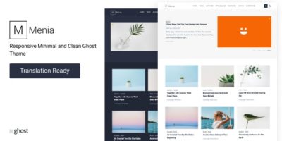 Menia - Responsive Minimal and Clean Ghost Theme by electronthemes