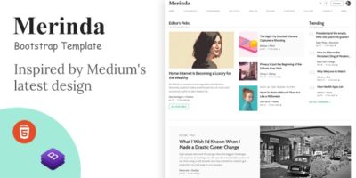 Merinda - HTML Template inspired by Medium by alithemes
