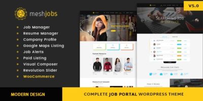 MeshJobs - A Complete Job Portal WordPress Theme by DigiSamaritan