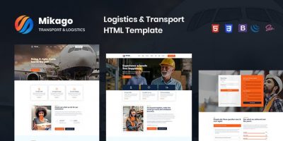 Mikago - Logistics & Transportation HTML Template by blue_design