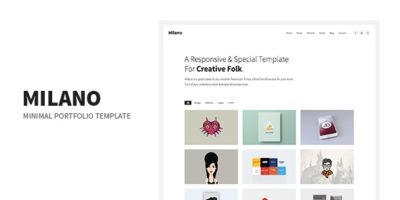 Milano - Minimal Creative Agency Portfolio Responsive Site Template by SimilarIcons