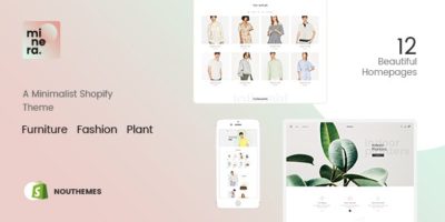 Minera - Minimalist  Responsive Multipurpose Sections Drag & Drop Builder Shopify Theme by nouthemes