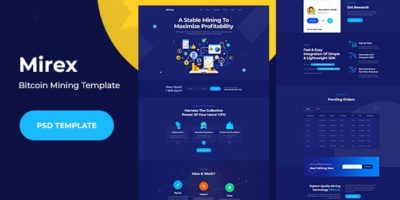 Mining - Bitcoin Mining PSD Template by ui-themes