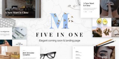 Mixio - Five in One Elegant Coming Soon and Landing Page Template by mix_design