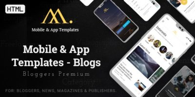 Mobile & App Templates - Blogs in HTML by Osumstudio