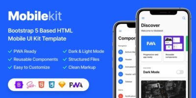 Mobilekit - Bootstrap 5 Based HTML Template by Bragher