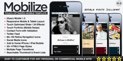 Mobilize - Touch Optimized Mobile Template by BeantownThemes