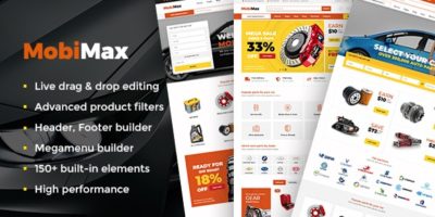 Mobimax - Auto Parts WordPress Theme + WooCommerce Shop by enovathemes