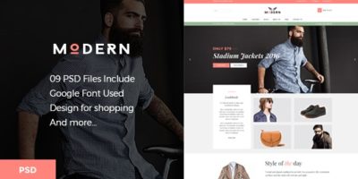Modern - eCommerce PSD Template by volusthemes