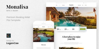 Monalisa - Premium Booking Hotel PSD Template by LoganCee