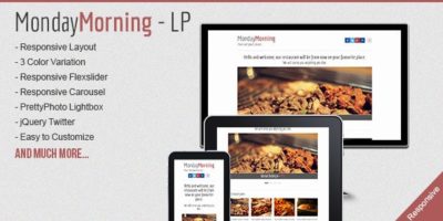 MondayMorning - Food Responsive Landing Page by 4riS