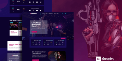Monstra - Esports & Gaming Elementor Template Kit by moxcreative