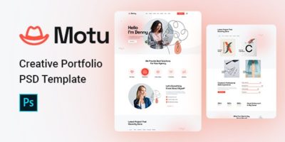 Motu- Personal Portfolio PSD Template by DesignLight