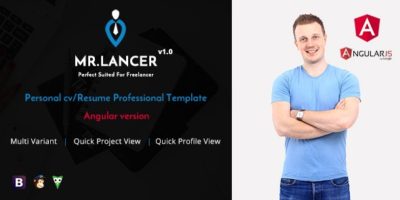 Mr.Lancer - Personal CV/Resume template Angular Version by phoenixcoded