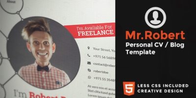 Mr.Robert - Creative Resume / CV template by LeAmino