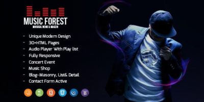 MusicForest Music Blog Artist and Online Store by kodeforest