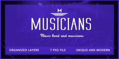 Musician - Artist & Band PSD Template by Anil_ProThemes