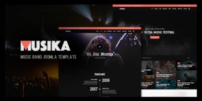 Musika - Music Festival & Band Joomla Template by templaza