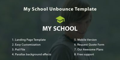 My School Unbounce Landing Page by paulthekkinen