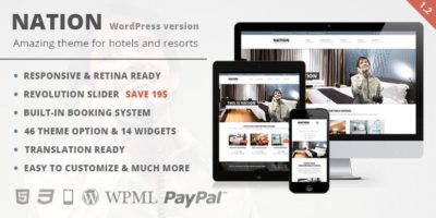 Nation Hotel - Responsive WordPress Theme by raybreaker