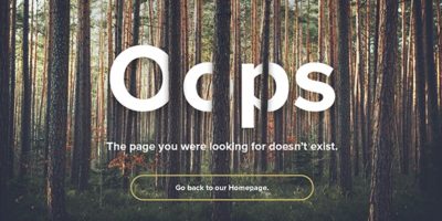 Natural Forest - Responsive 404 Error Template by SquirrelLabs