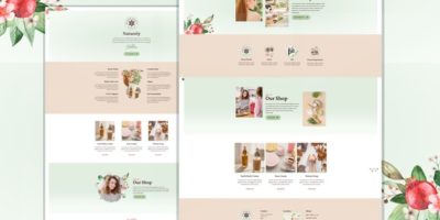 Naturely - Natural Cosmetics & Beauty Template Kit by anarieldesignx