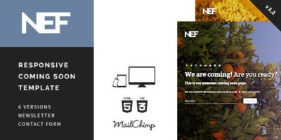 Nef - Responsive Coming Soon Template by webisir
