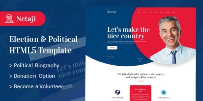Netaji - Political & Election HTML5 Template by bangladevs