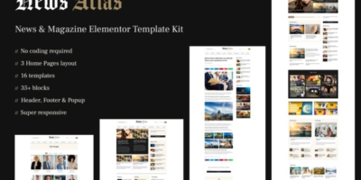 NewsAtlas – News & Magazine Elementor Template Kit by Hocud