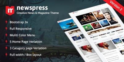 NewsPress - Bootstrap News / Magazine Template by ThemeRegion