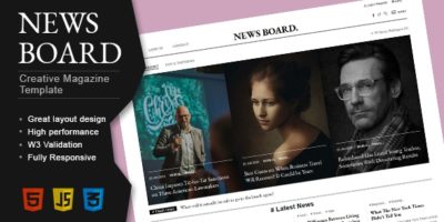 Newsboard - Creative Blog/Magazine/Publisher HTML Template by alithemes