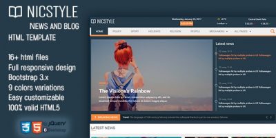 NicStyle - News & Blog HTML Template by EXSYthemes