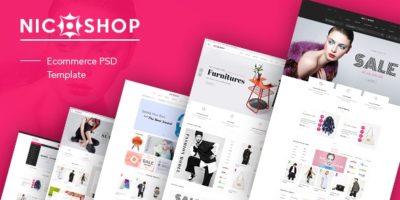 NicoShop – Supermarket eCommerce PSD Template by AzureTheme