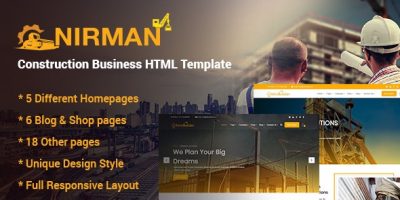 Nirman - Construction Business HTML Template by Cyclone_Themes