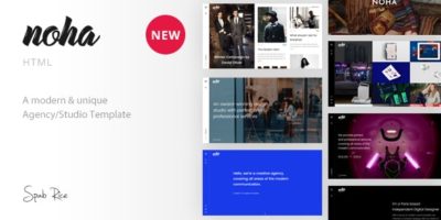 Noha - A modern & unique Agency / Studio Template by SpabRice