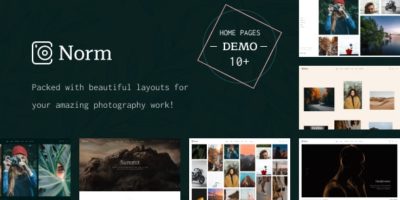Norm - Photography Elementor WordPress Theme by GradaStudio