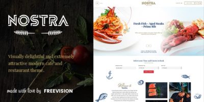 Nostra - An Elegant Cafe & Restaurant WordPress Theme by freevision
