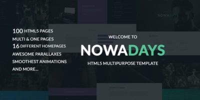 NowaDays - Multipurpose One/Multipage Creative Agency HTML5 Template by Like-A-Pro