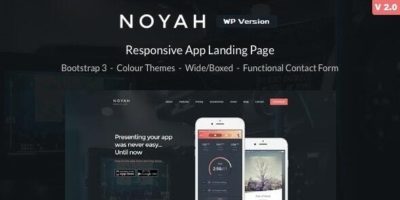 Noyah - App Landing WordPress Theme by thematicwebs