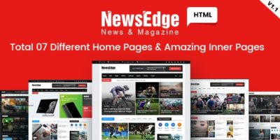 NwsEdge - News & Magazine HTML Template by RadiusTheme