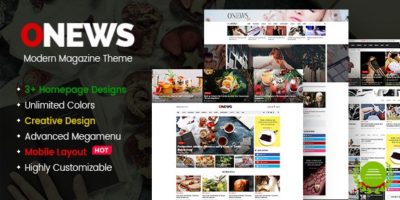 ONews - Modern Newspaper & Magazine Theme WordPress (Mobile Layout Ready) by magentech