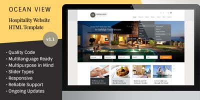 Ocean View - Hotel Website HTML Template by Codewordtech
