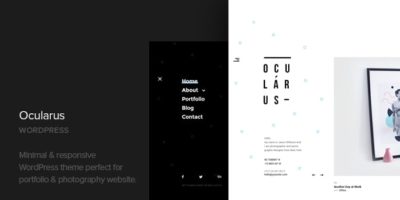 Ocularus - Minimal Photography WordPress Theme by CocoBasic