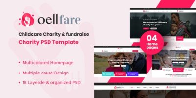 Oellfare - Charity PSD Template by wpthemebooster