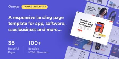 Omega - Landing Page Template for SaaS