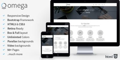 Omega - Multi Purpose Bootstrap HTML Template by oxygenna