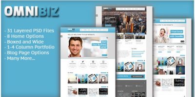 Omnibiz PSD Template for Business Site by stephanus168