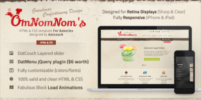 Omnomnom's - Bakeries HTML Template by datcouch