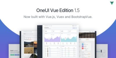 OneUI Vue Edition - Vuejs Admin Dashboard Template by pixelcave