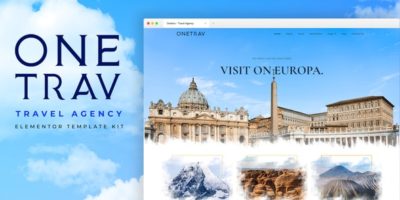 Onetrav - Travel Agency Elementor Template Kit by onecontributor